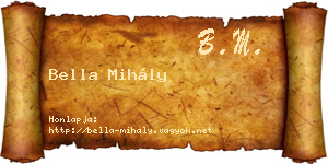 Bella Mihály névjegykártya